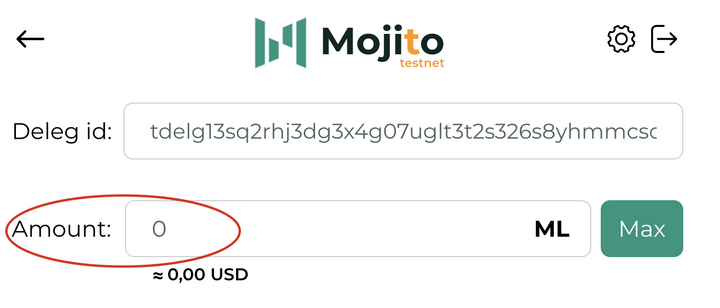 Enter the amount