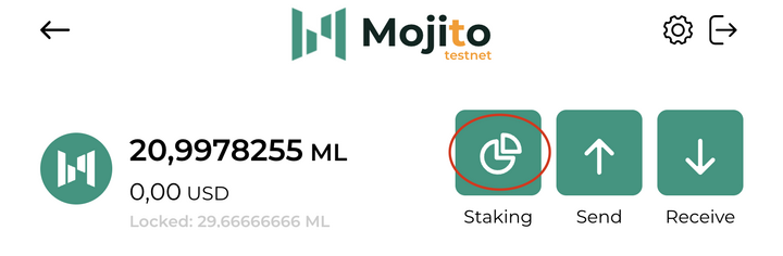 Navigate to the Staking page